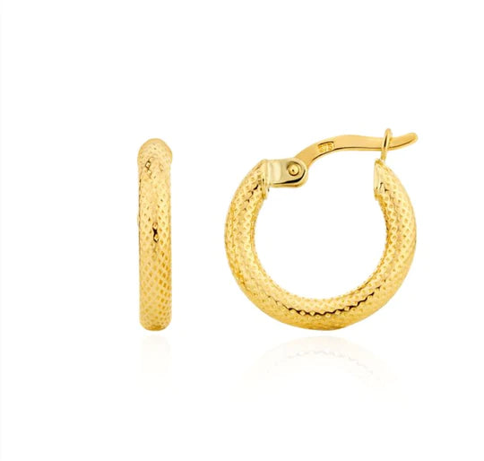 9 Carat Yellow Gold Hoop Earrings