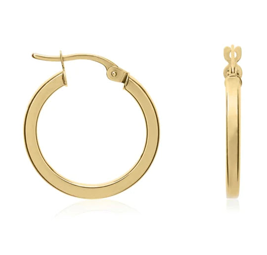9ct Yellow Gold Hoop Earrings