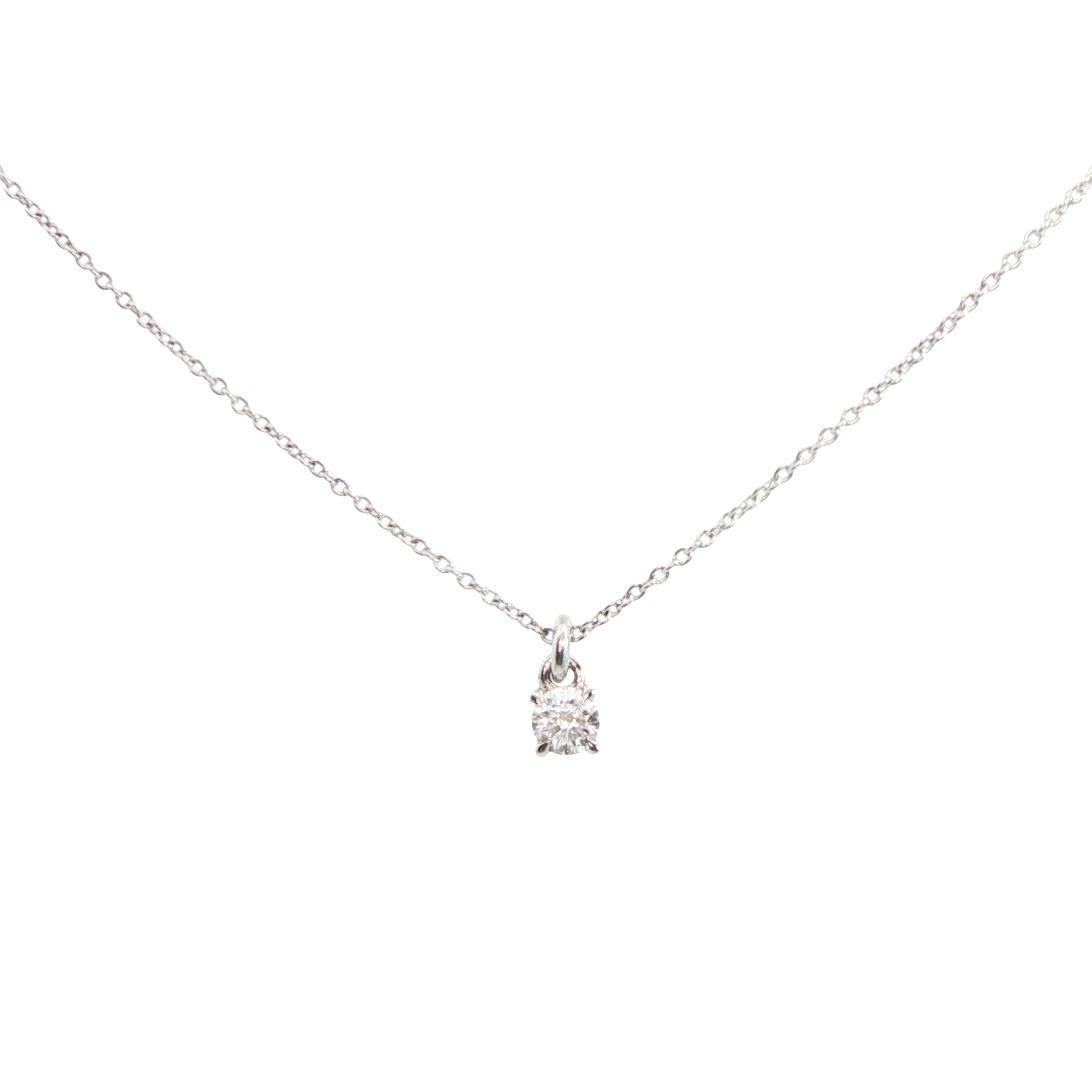 18 carat White Gold Diamond Pendant on Chain