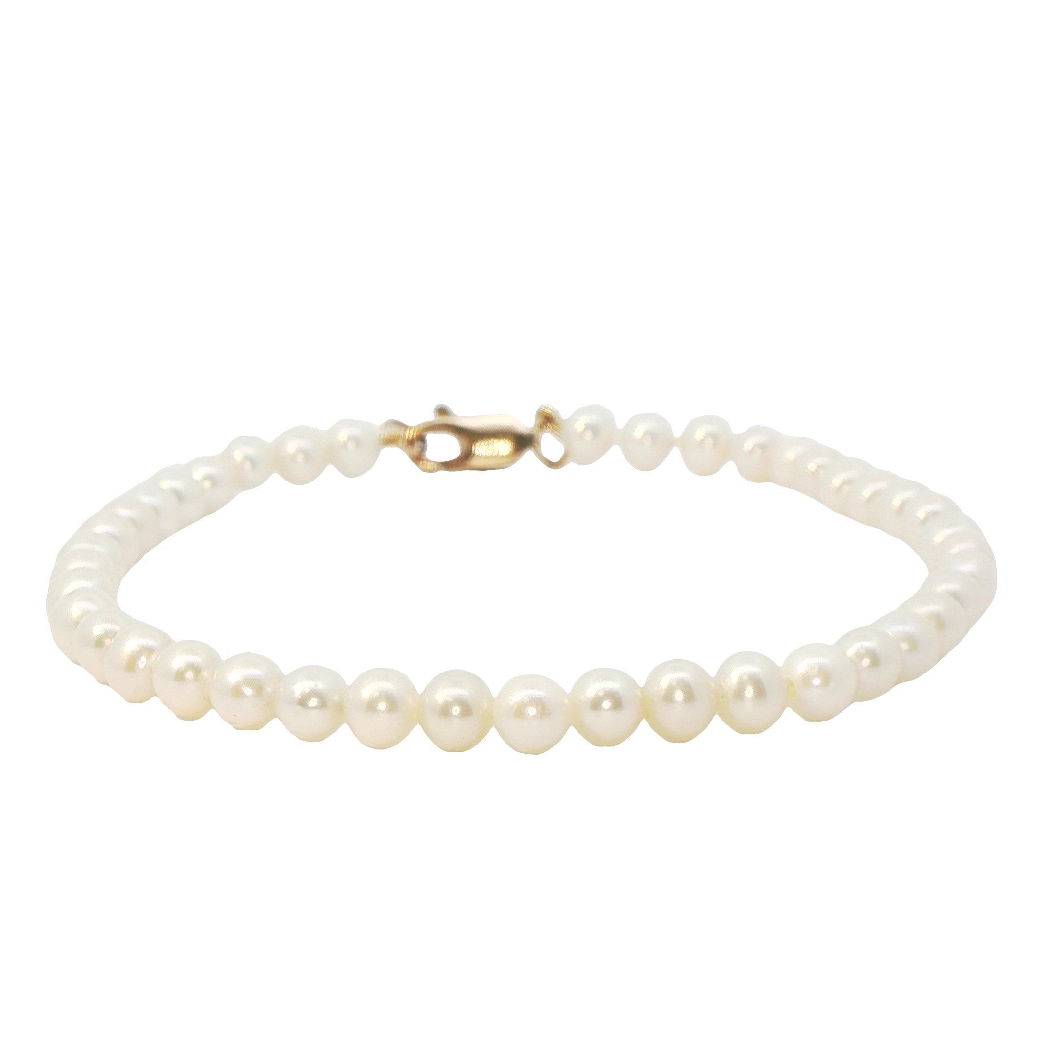 9 Carat Yellow Gold Pearl Bracelet