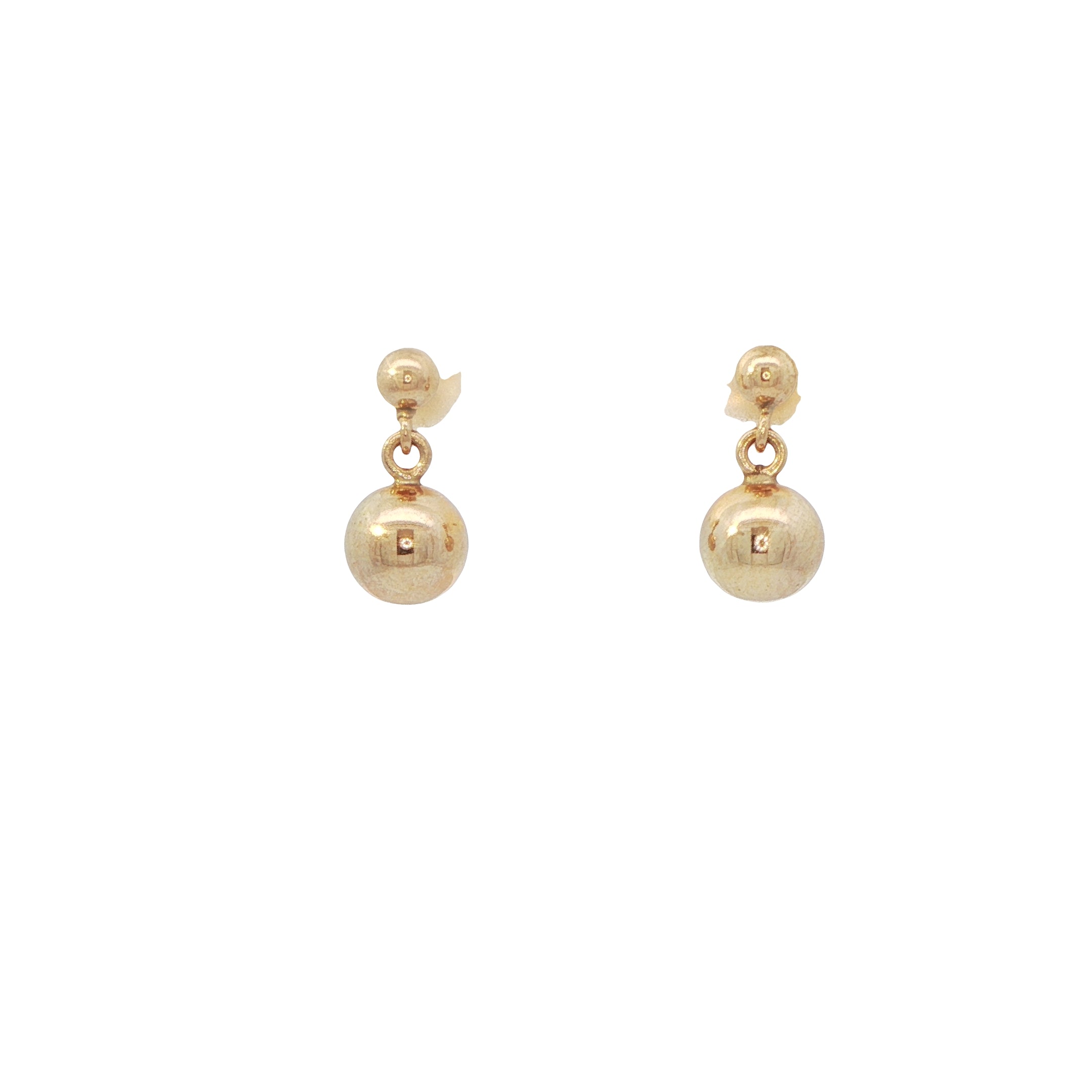 9 Carat Yellow Gold Ball Drop Earrings