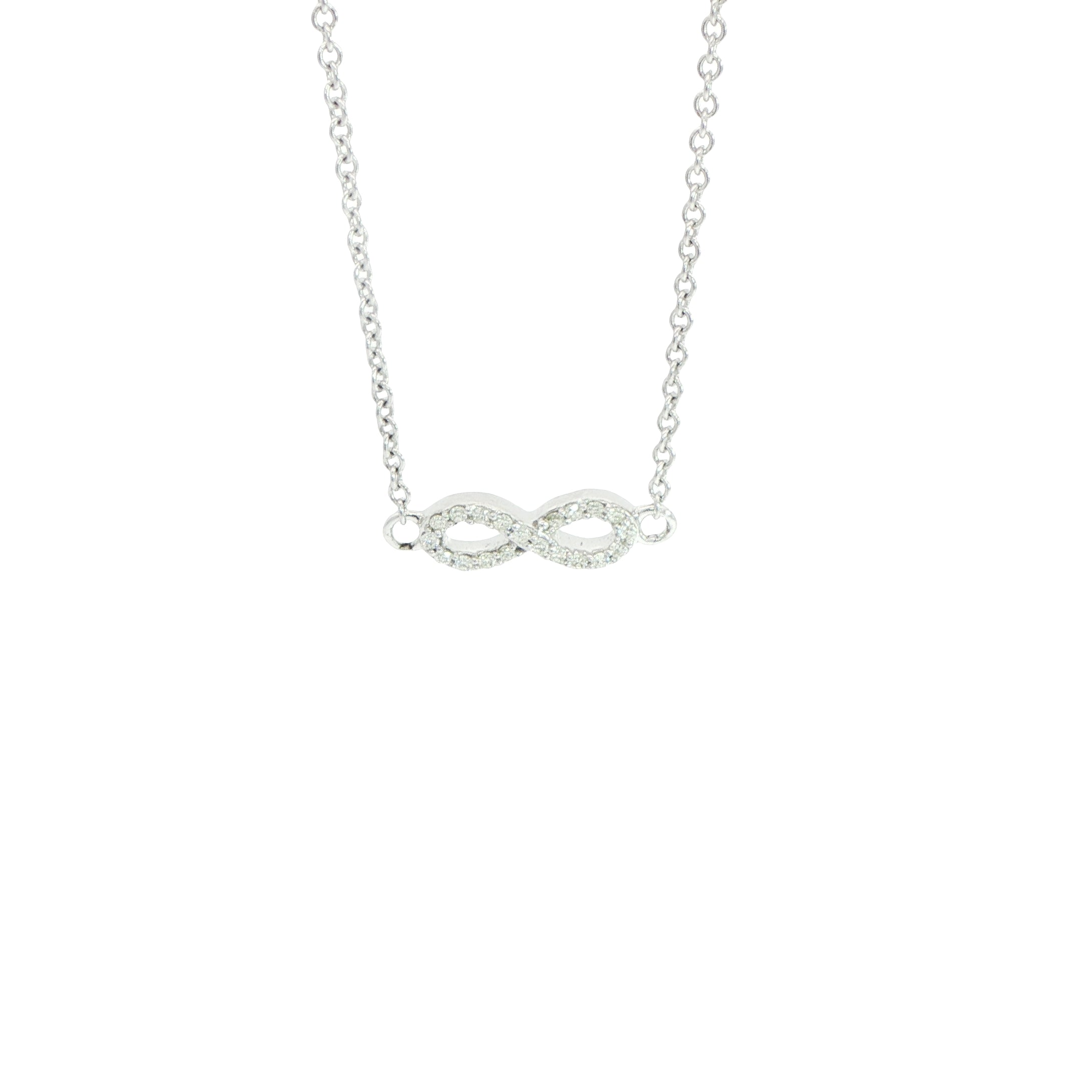 9 Carat White Gold Diamond Infinity Bracelet