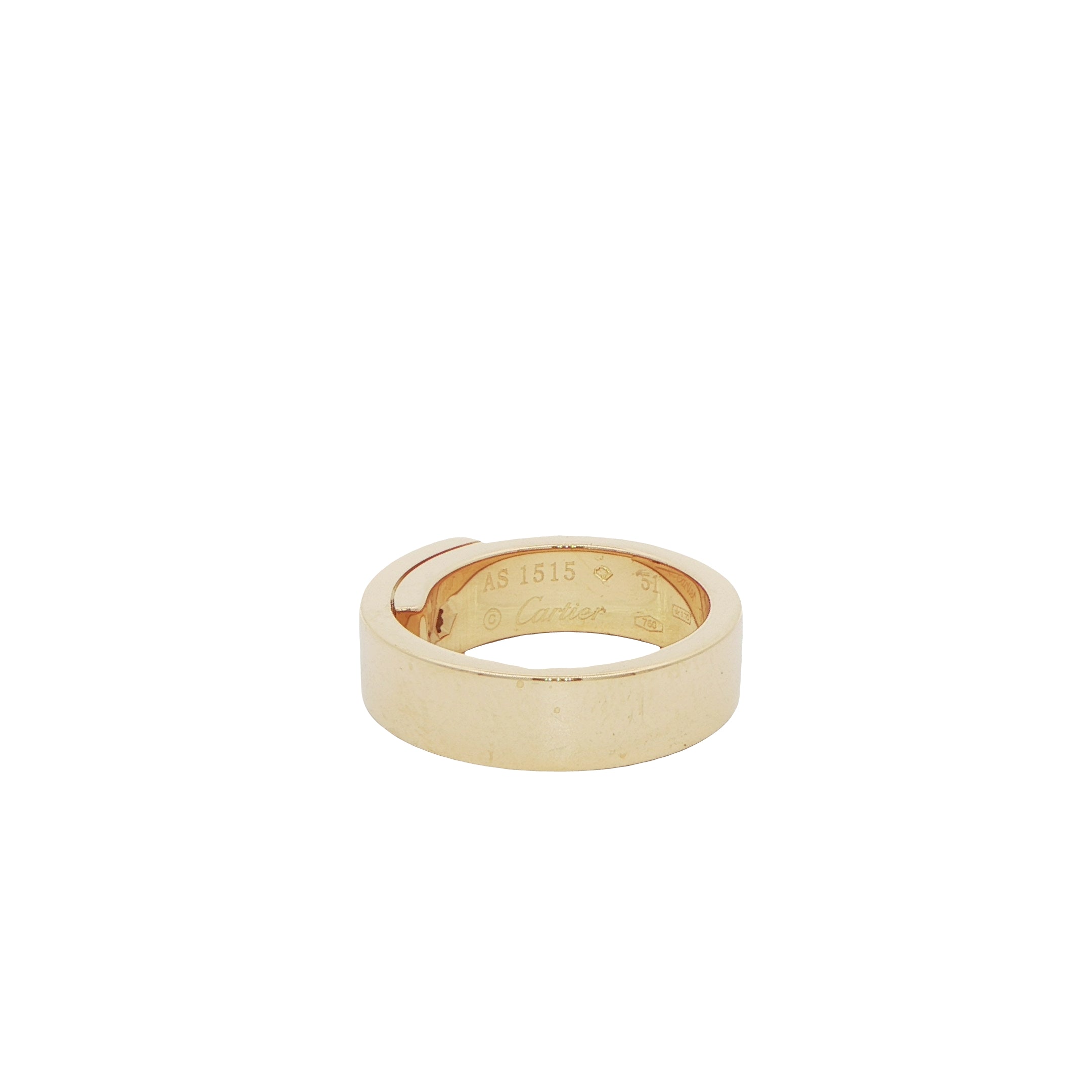18 Carat Yellow Gold Diamond Cartier 'Belt' Ring