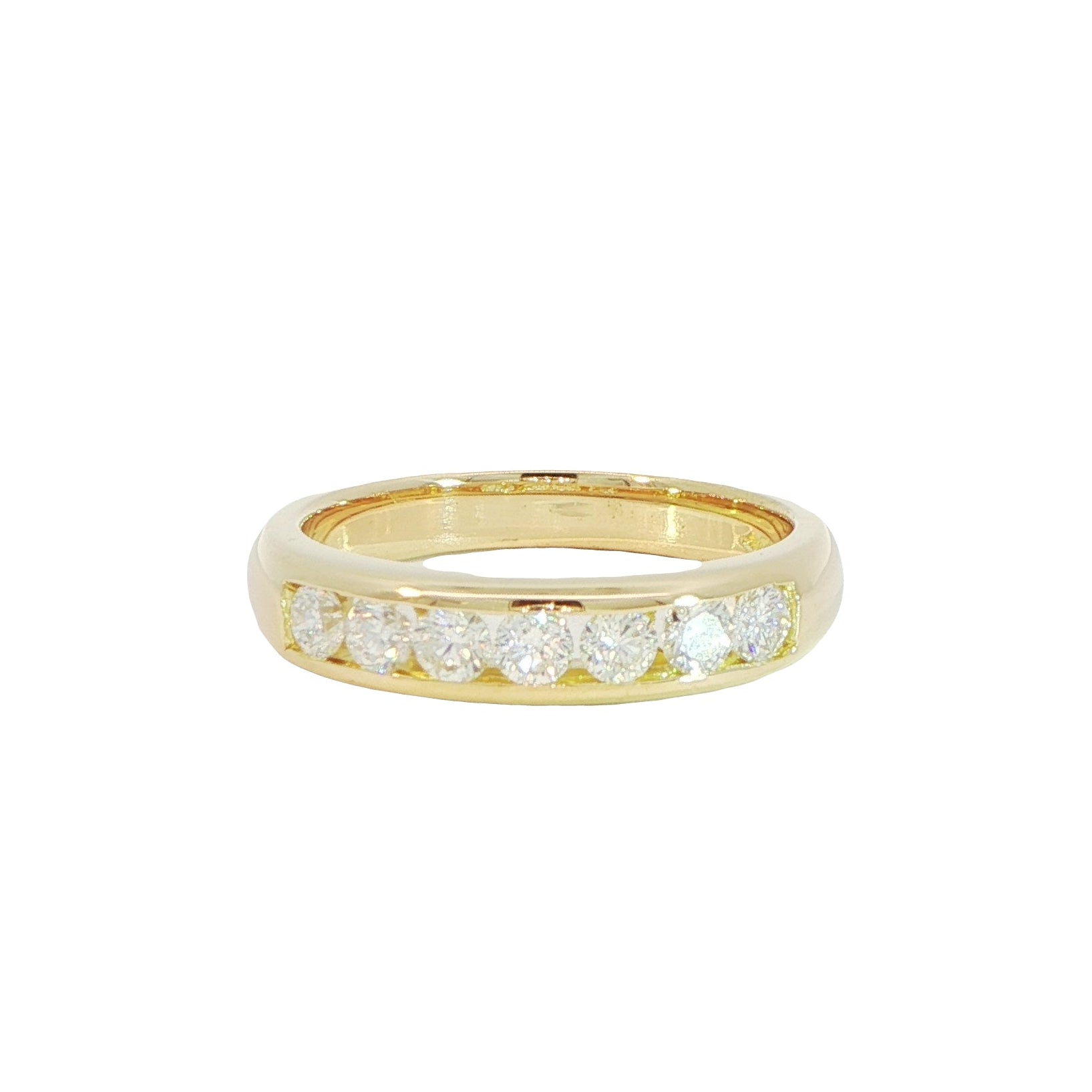 18 Carat Yellow Gold Diamond Half Eternity Ring