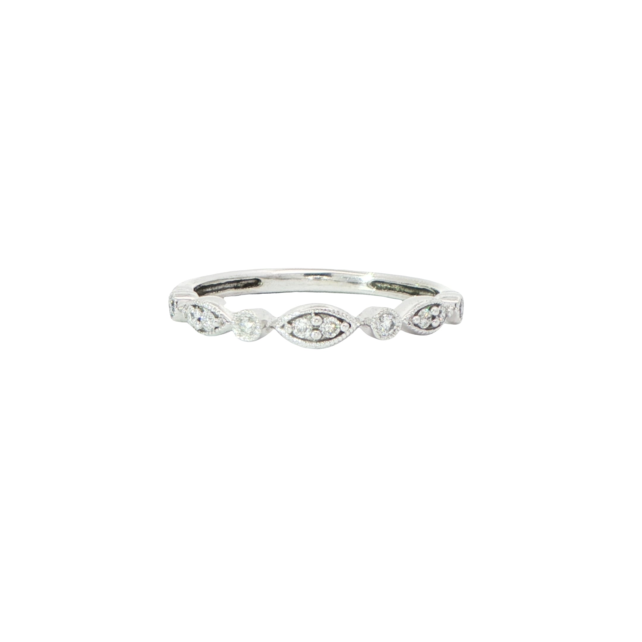 9 Carat White Gold Half Eternity Diamond Ring