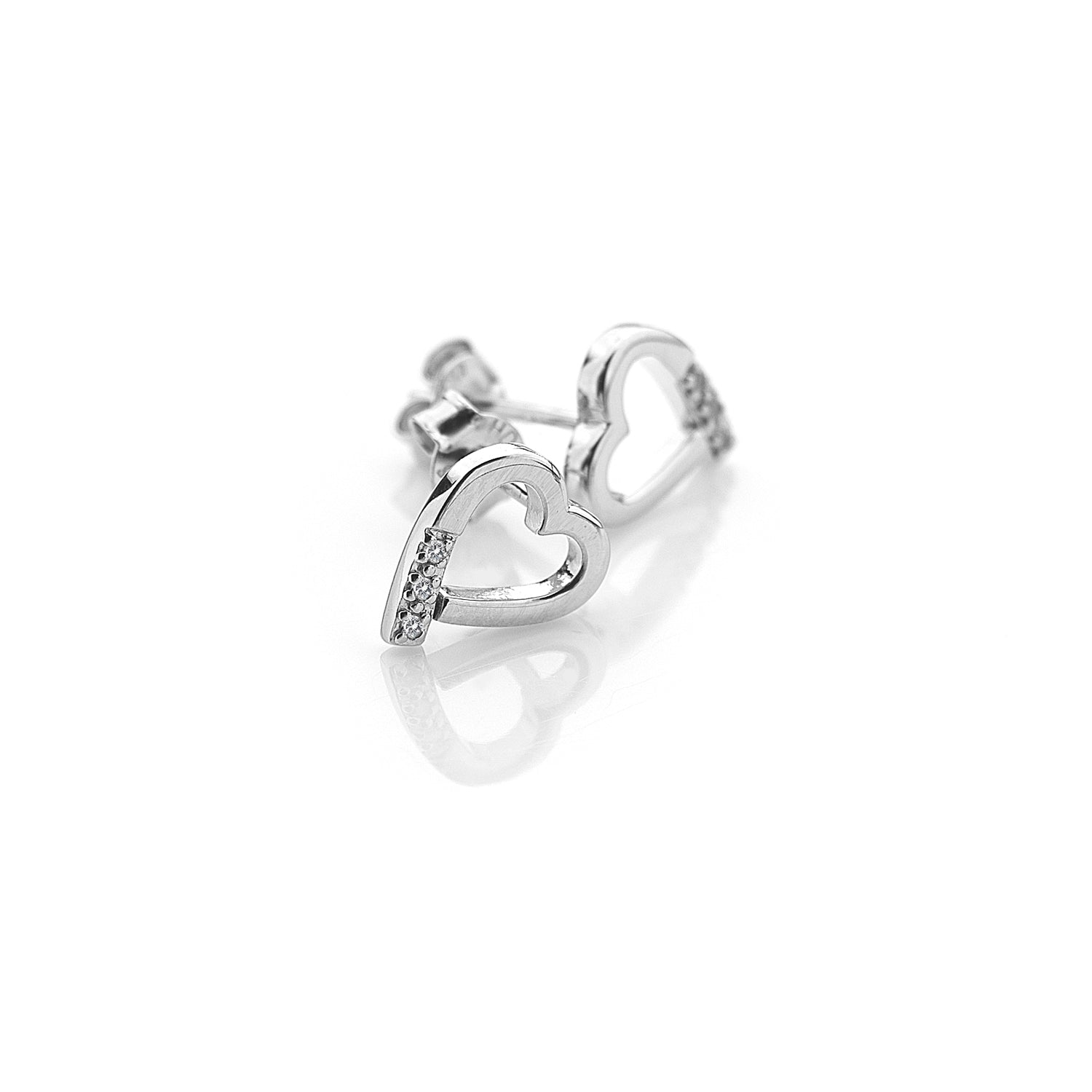 Hot Diamonds Cut Out Heart Studs