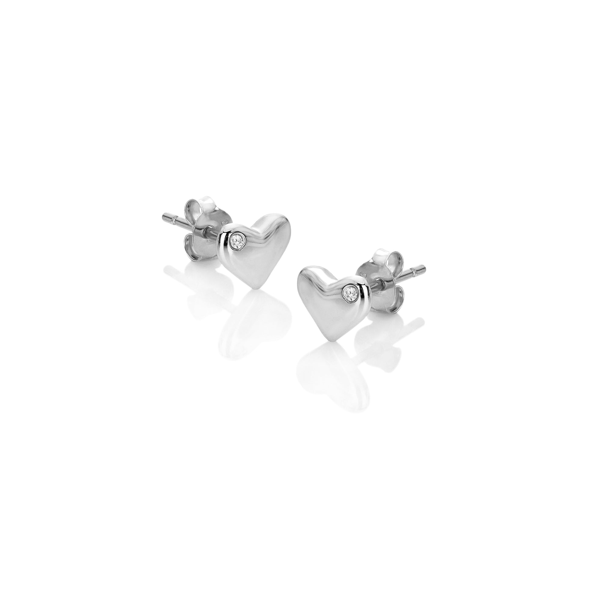 Hot Diamonds Silver Heart Studs