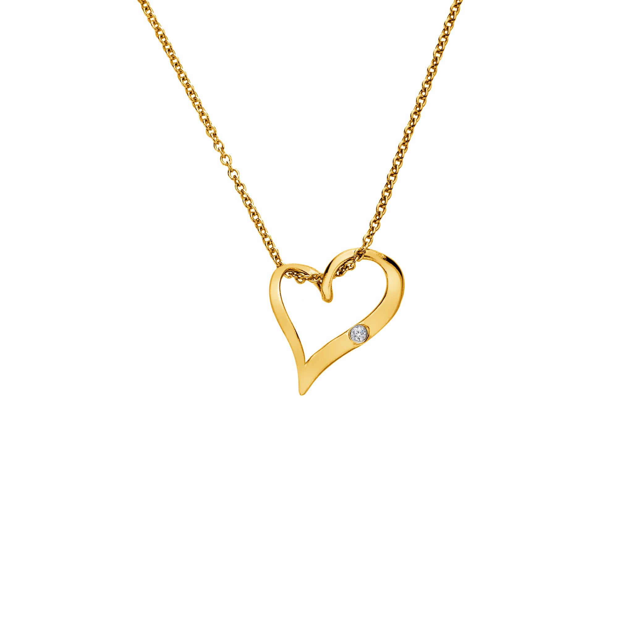 Hot Diamonds x Jac Jossa Asymmetric Heart Pendant