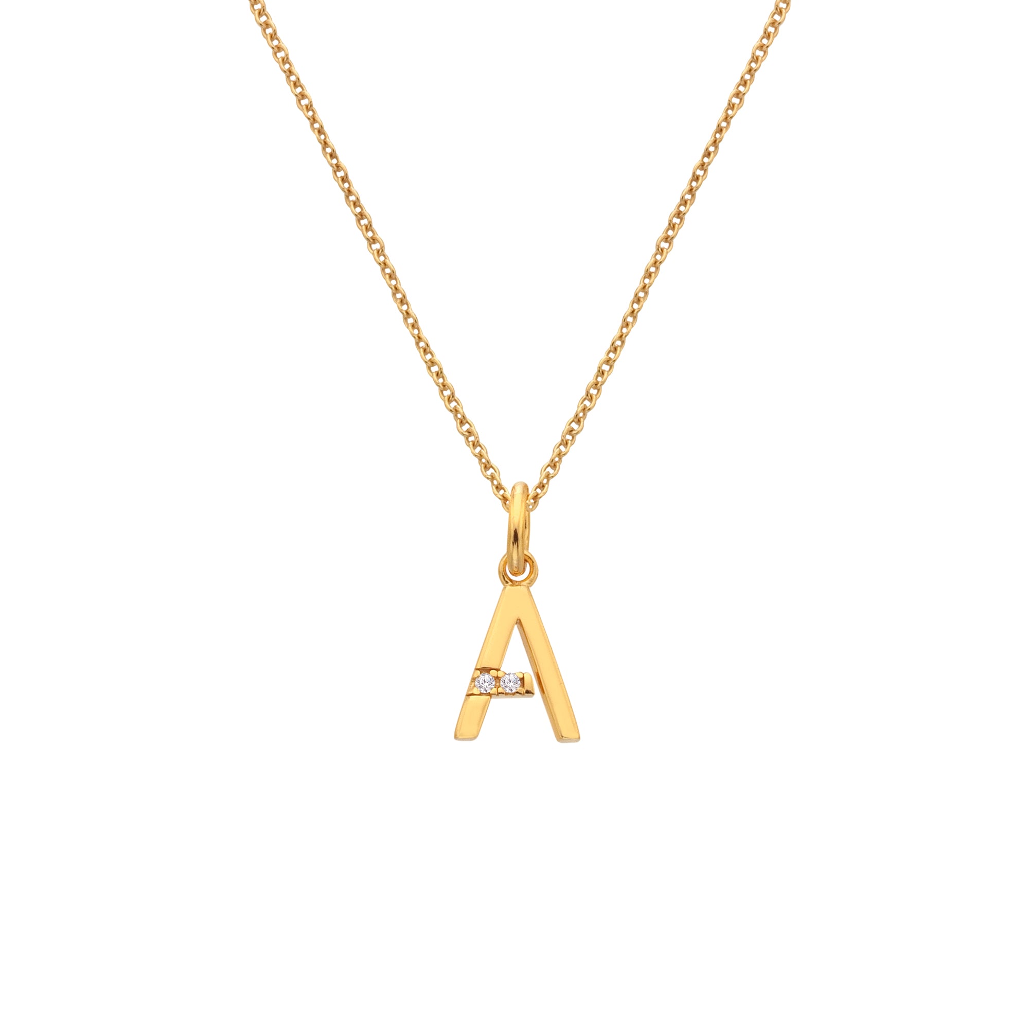 Hot Diamonds X Golden Edit Letter "A" Pendant