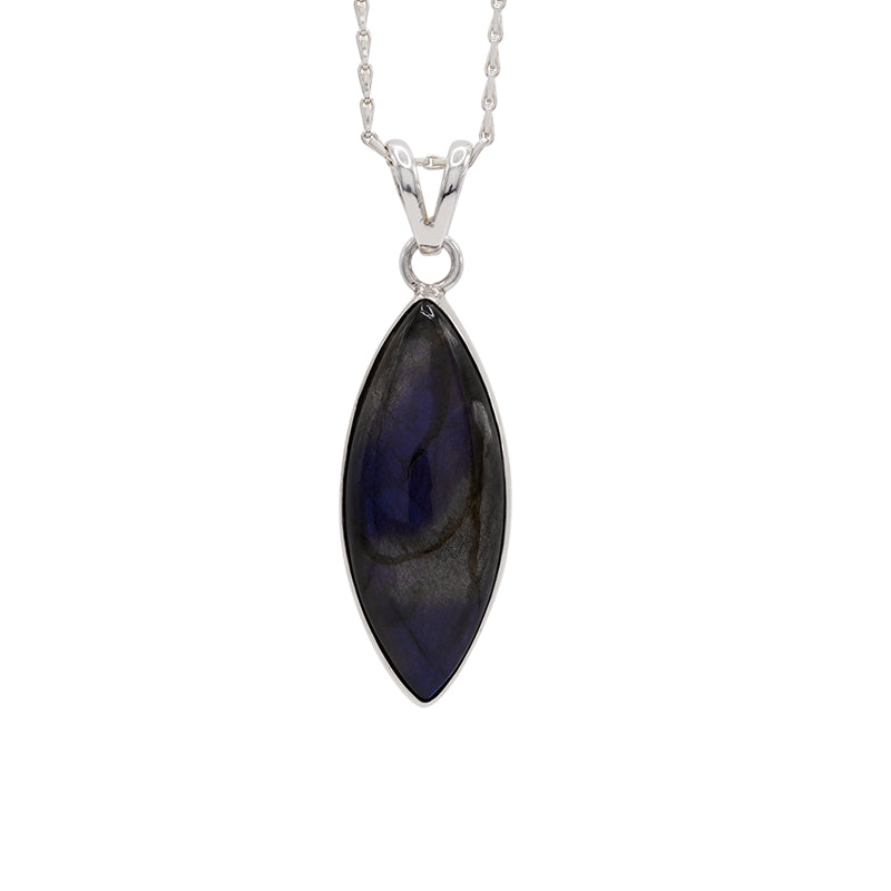 Silver Labradorite Pendant on Chain