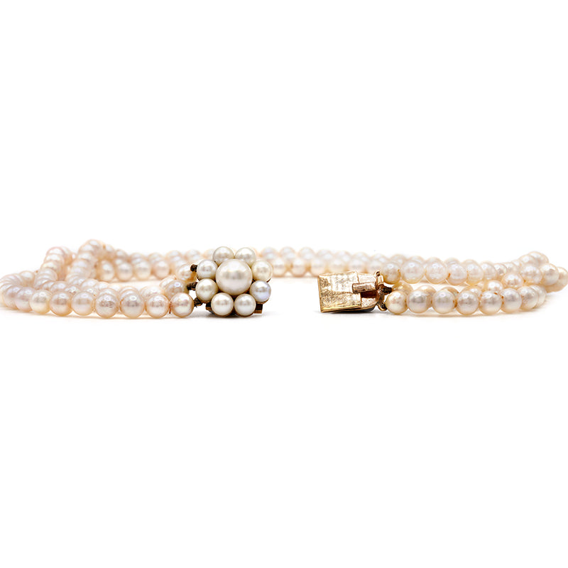 9 Carat Yellow Gold Cultured Pearl Choker