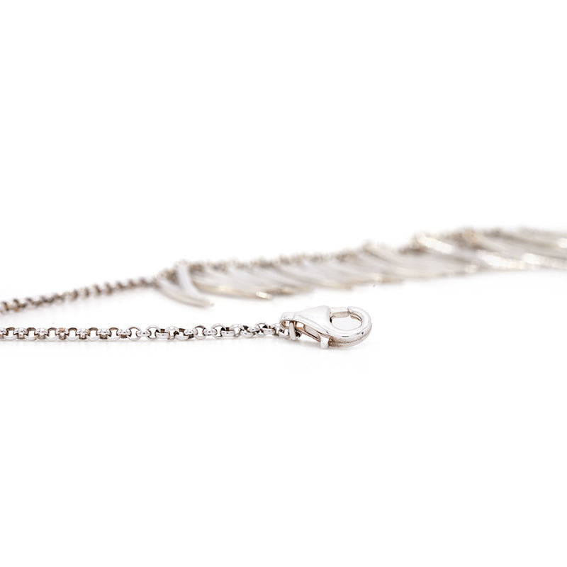 Silver 'Feather' Necklet