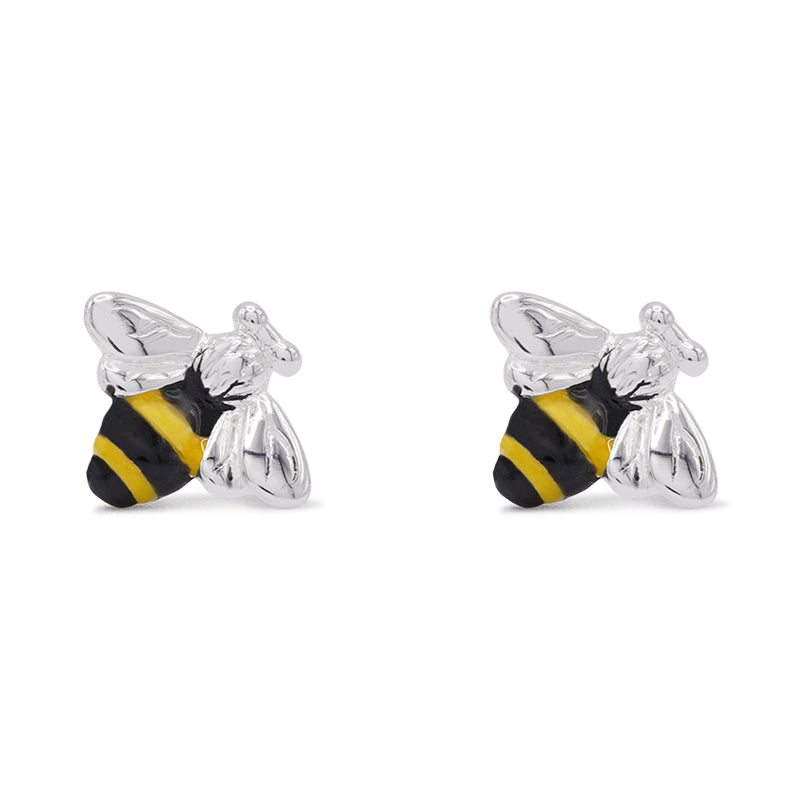 Silver 'Honey Bee' Earrings