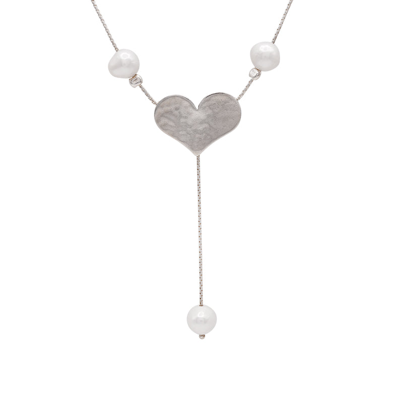 Silver and Pearl Necklace