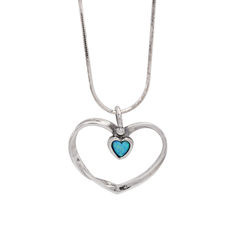 Silver Heart Pendant on Chain
