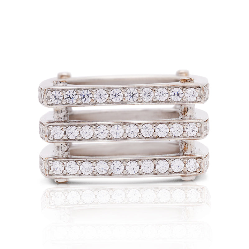 Silver and Cubic Zirconia Ring