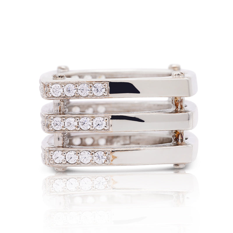 Silver and Cubic Zirconia Ring