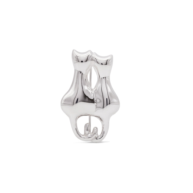 Silver Feline Brooch