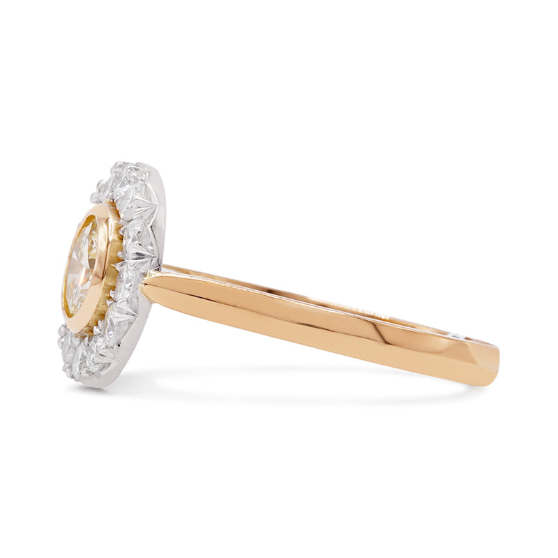 18 Carat Yellow Gold & Platinum Yellow Diamond Ring