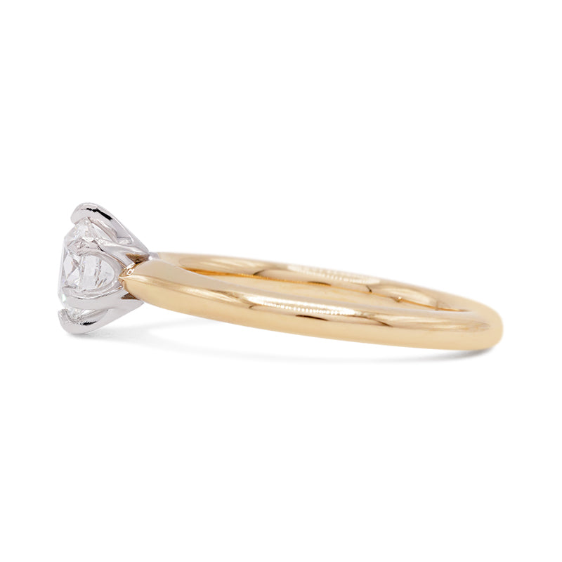 18 Carat Yellow Gold Round Brilliant Cut 0.70ct Diamond Solitaire Ring