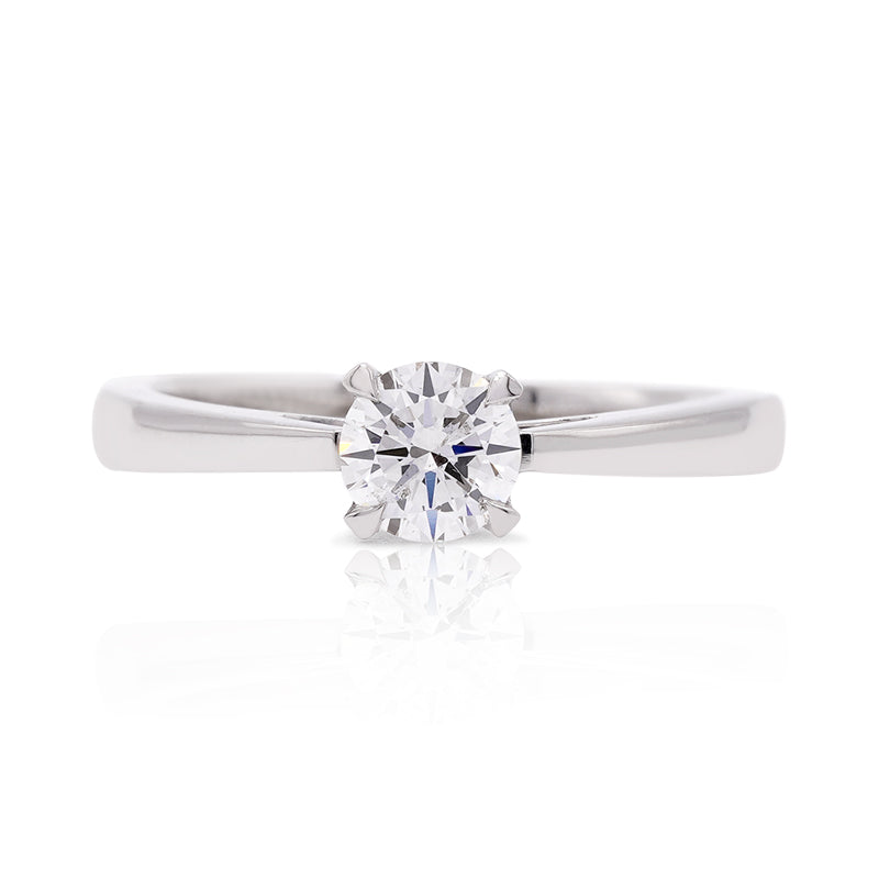 Platinum Round Brilliant Cut 0.50ct Diamond Solitaire Ring
