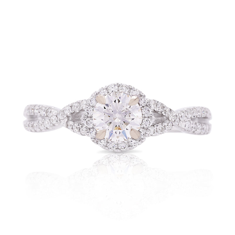 18 Carat White Gold Diamond Ring