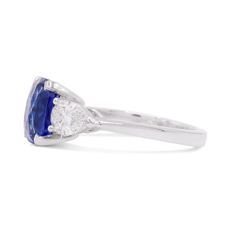 Platinum Sapphire & Diamond Ring
