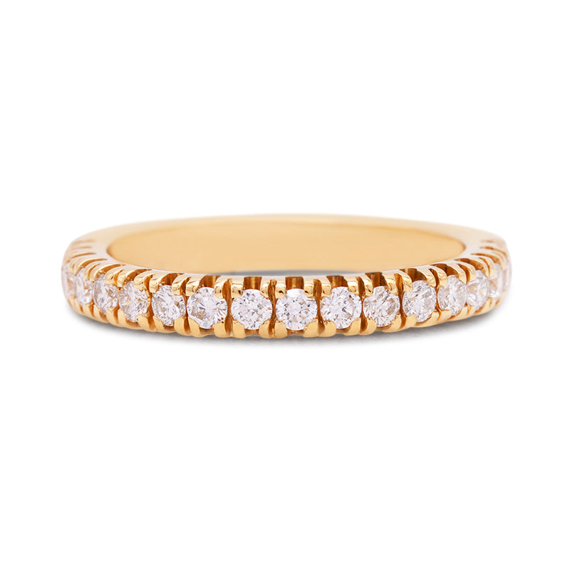 18 Carat Yellow Gold Diamond Half Eternity Ring
