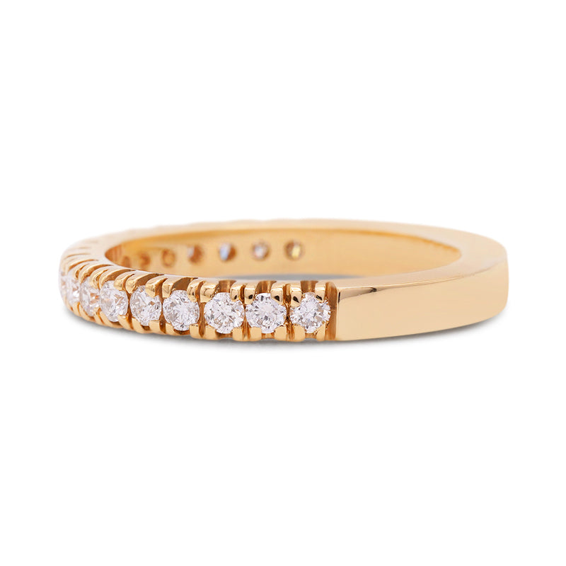 18 Carat Yellow Gold Diamond Half Eternity Ring