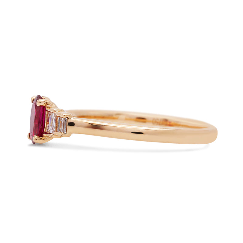 18 Carat Yellow Gold Ruby & Diamond Ring