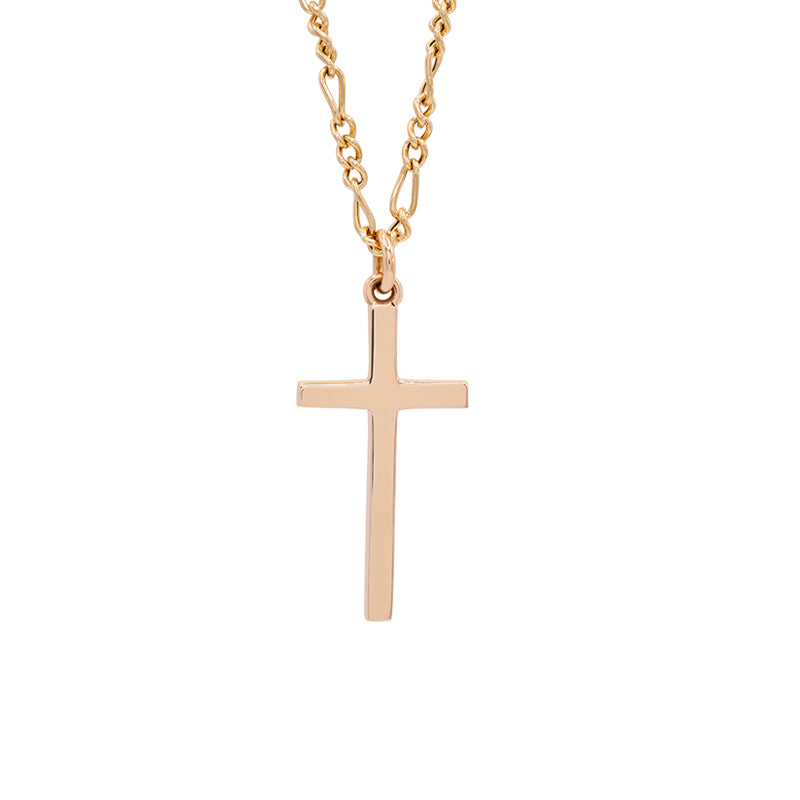 9 Carat Yellow Gold Cross Pendant on Chain