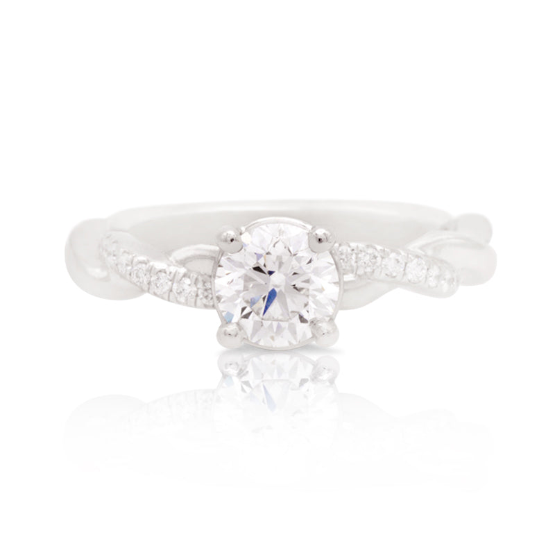 Platinum Diamond Twist Ring
