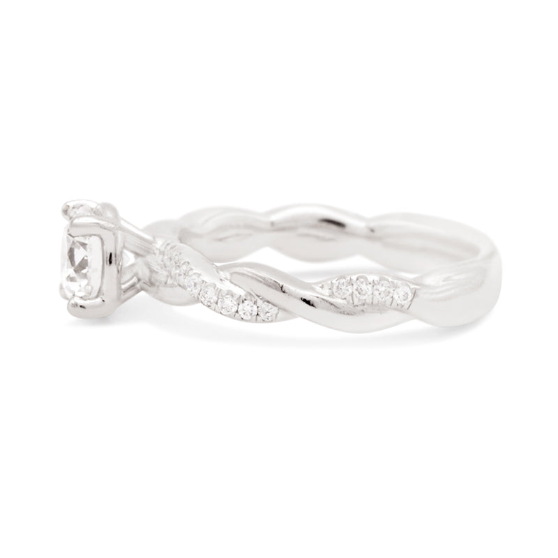 Platinum Diamond Twist Ring