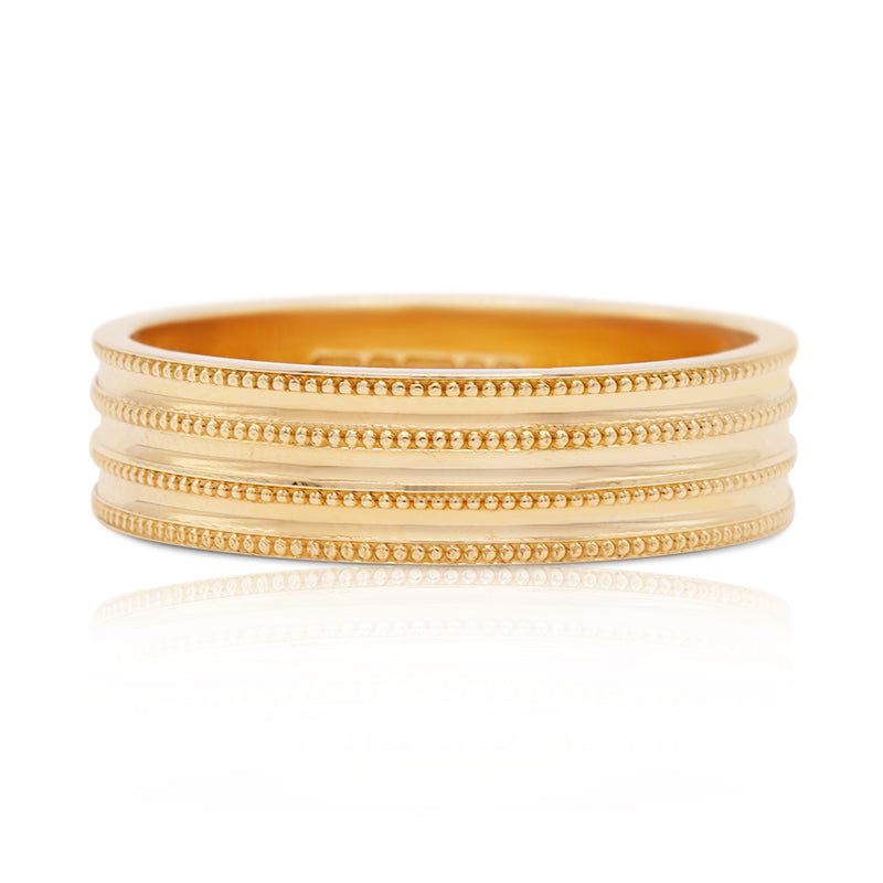 18 Carat Yellow Gold Fancy Band Ring
