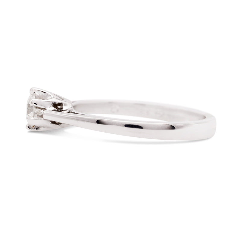9 Carat White Gold Single Stone Diamond Ring