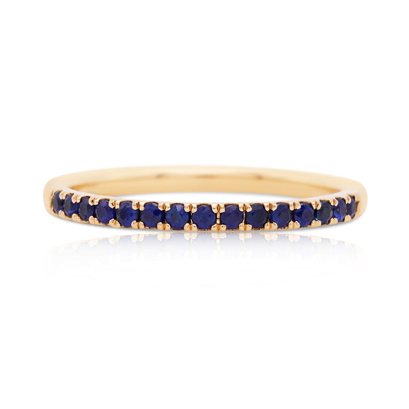18 Carat Yellow Gold Sapphire Half Eternity Ring