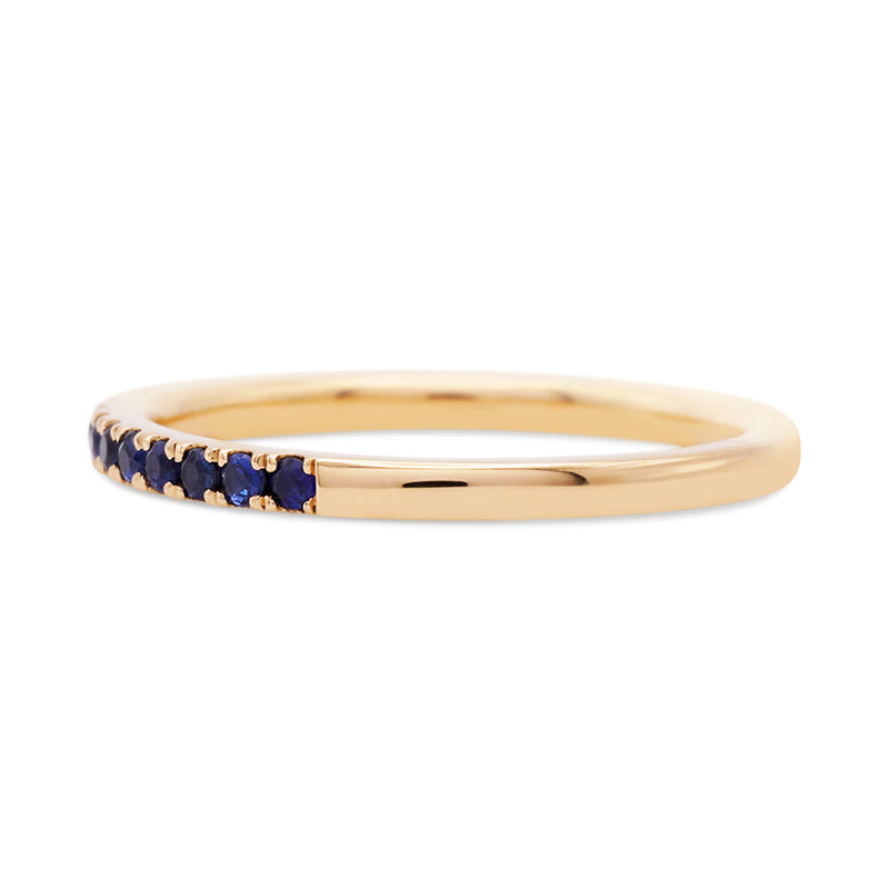 18 Carat Yellow Gold Sapphire Half Eternity Ring