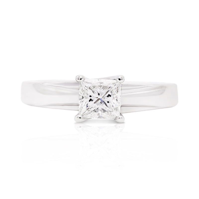 Platinum Princess Cut Diamond Ring