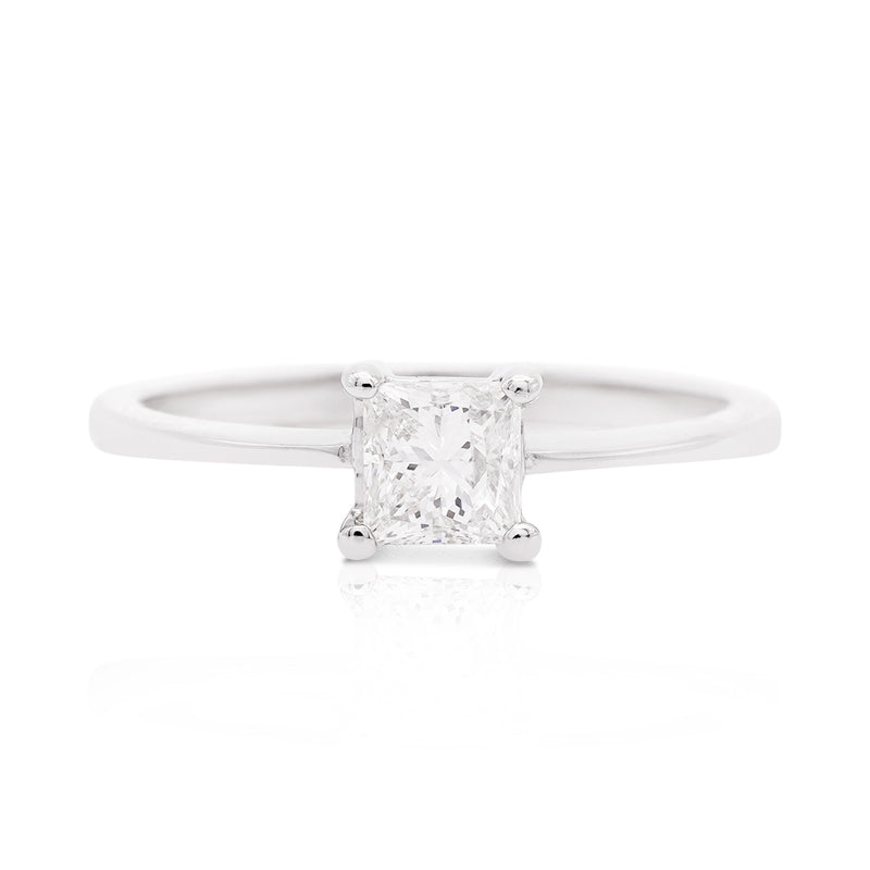 Platinum Princess Cut Diamond Ring