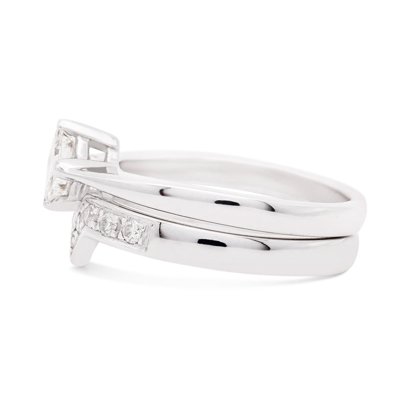 9 Carat White Gold Bridal Diamond Ring Set