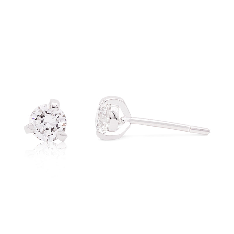 18 Carat White Gold Laboratory Grown Diamond Stud Earrings