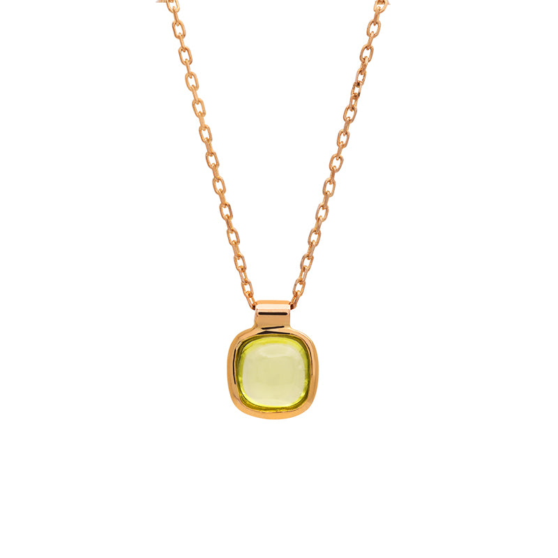 9 Carat Yellow Gold Peridot Pendant on Chain