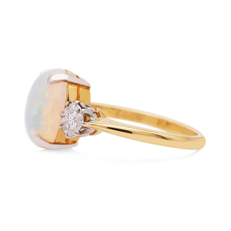 18 Carat Opal and Diamond Ring