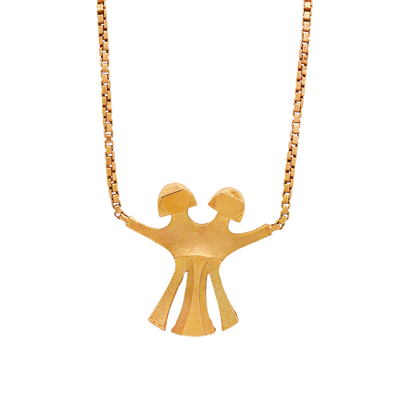 18 Carat Yellow Gold 'Friends' Necklace