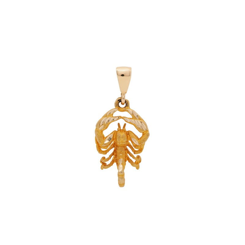 Solid 14 Carat Yellow Gold Scorpion Charm, 3.6g