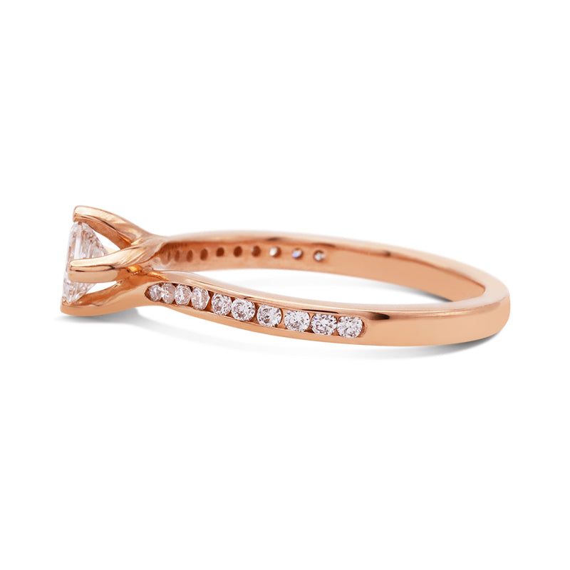 18 Carat Rose Gold Diamond Ring