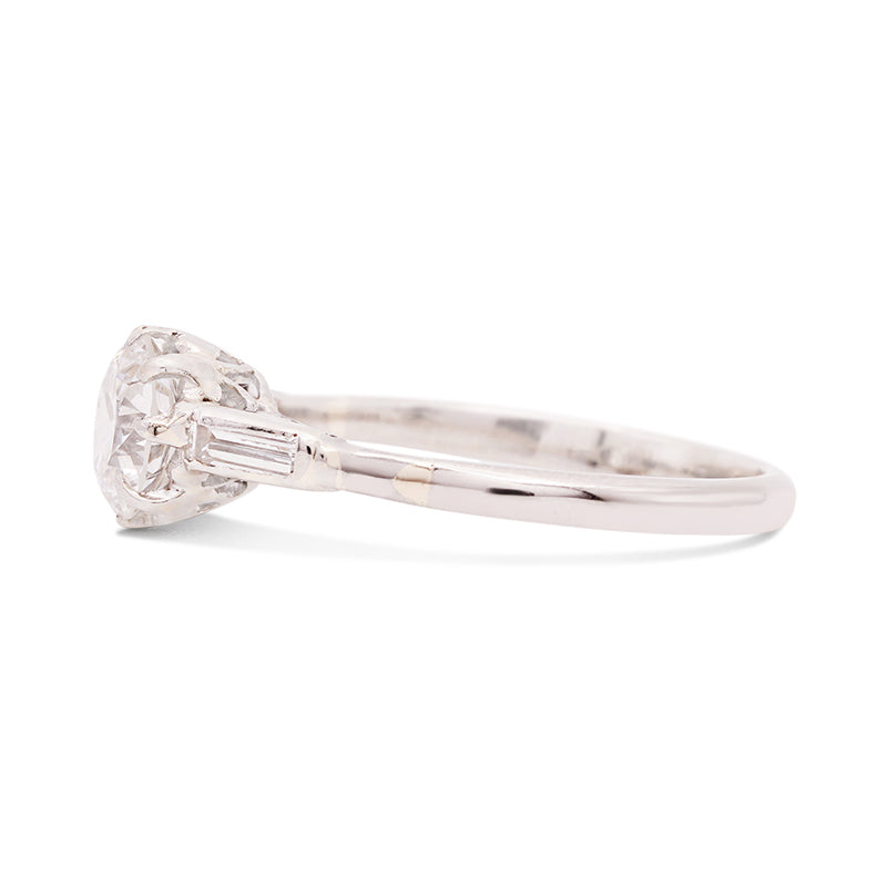 Platinum Brilliant & Baguette Cut Diamond Ring