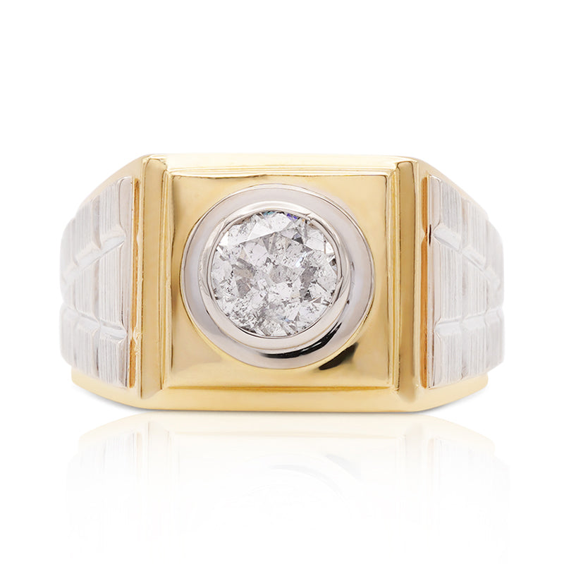 18 Carat Yellow & White Gold Diamond Ring