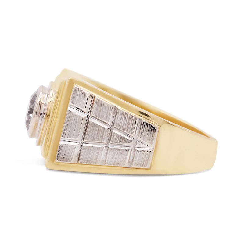 18 Carat Yellow & White Gold Diamond Ring