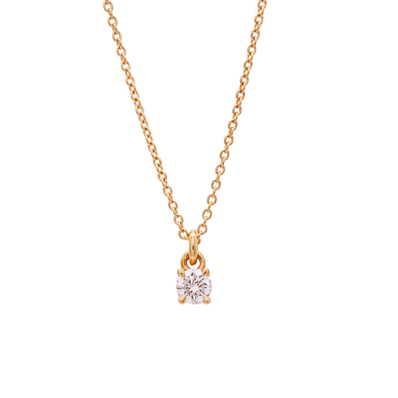 18 Carat Yellow Gold Diamond Pendant on Chain